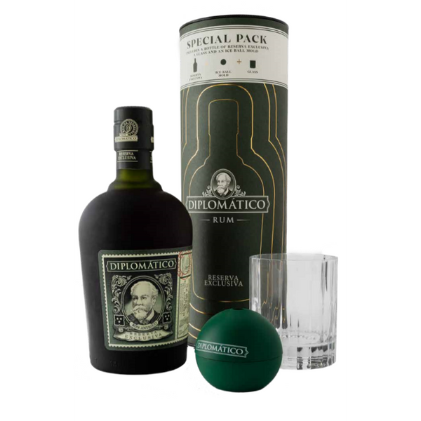 Diplomatico Reserva Exclusiva Rum / Glass & Ice Mould Gift Set